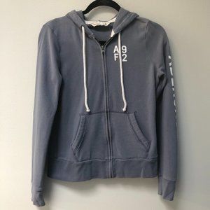 Blue Abercrombie & Fitch Full-Zip Hoodie M